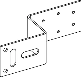 Halter aus verzinktem Stahl, 1-fach gewinkelt