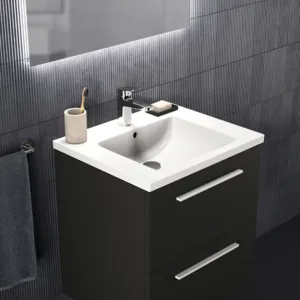 Ideal Standard Möbelwaschtischunterschrank i.life B 2 Auszüge 600x505x630mm Carbongrau matt Ideal Standard Möbelwaschtischunterschrank i.life B 2 Auszüge 600x505x630mm Carbongrau matt