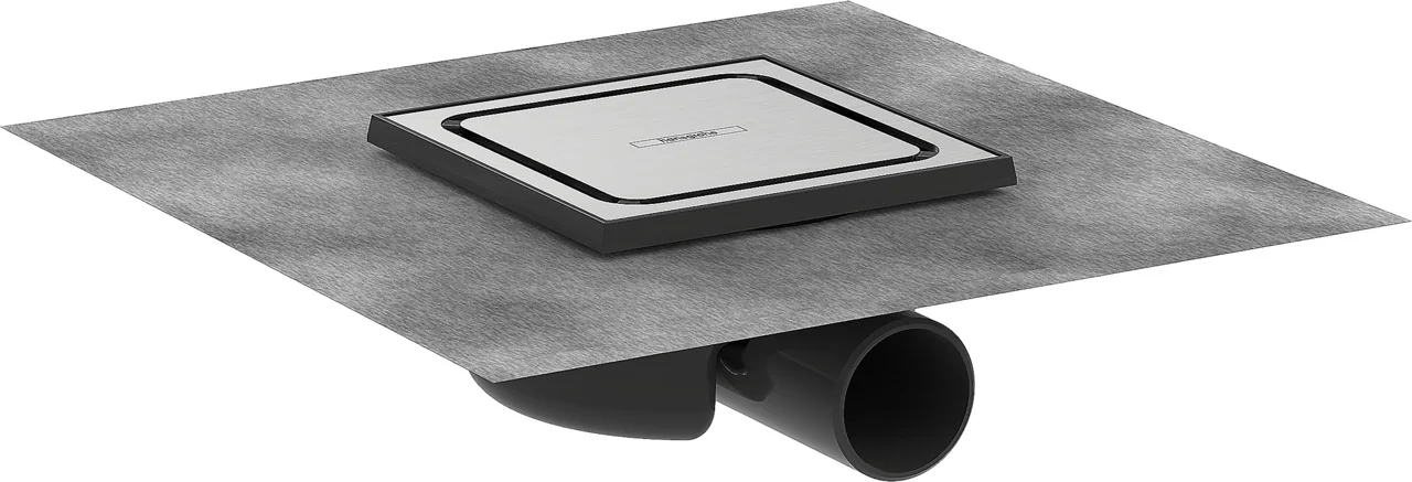 Hansgrohe RainDrain Spot Komplettset Punktablauf 150x150 mm Edelstahl V2A, waagrecht vormontiert, senkrecht einsetzbar, bis zu 35 l/min Ablaufleistung Hansgrohe RainDrain Spot Komplettset Punktablauf 150x150 mm Edelstahl V2A, waagrecht vormontiert, senkrecht einsetzbar, bis zu 35 l/min Ablaufleistung