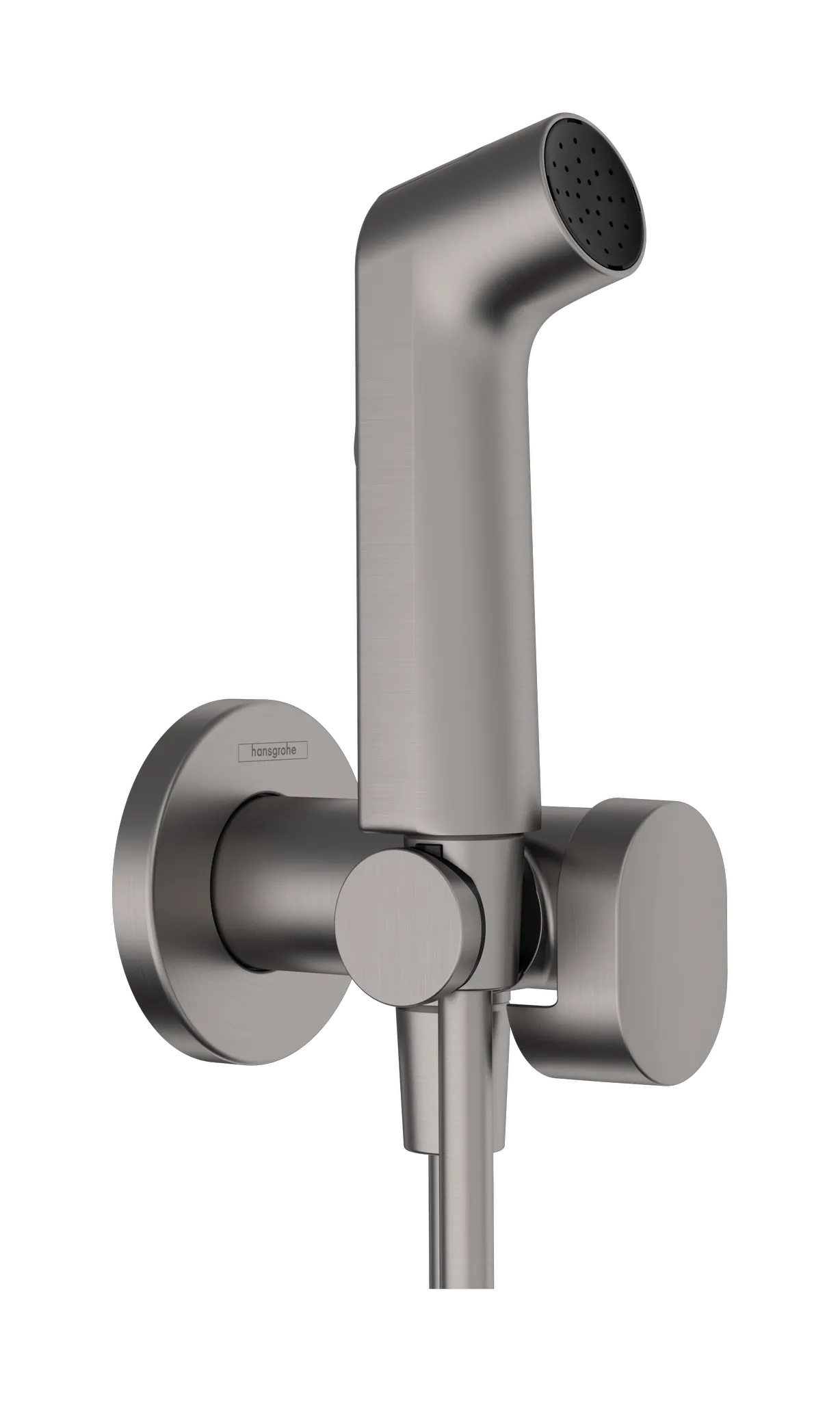 Hansgrohe Bidette Handbrause 1jet S EcoSmart für Warmwasser, Brushed Black Chrome