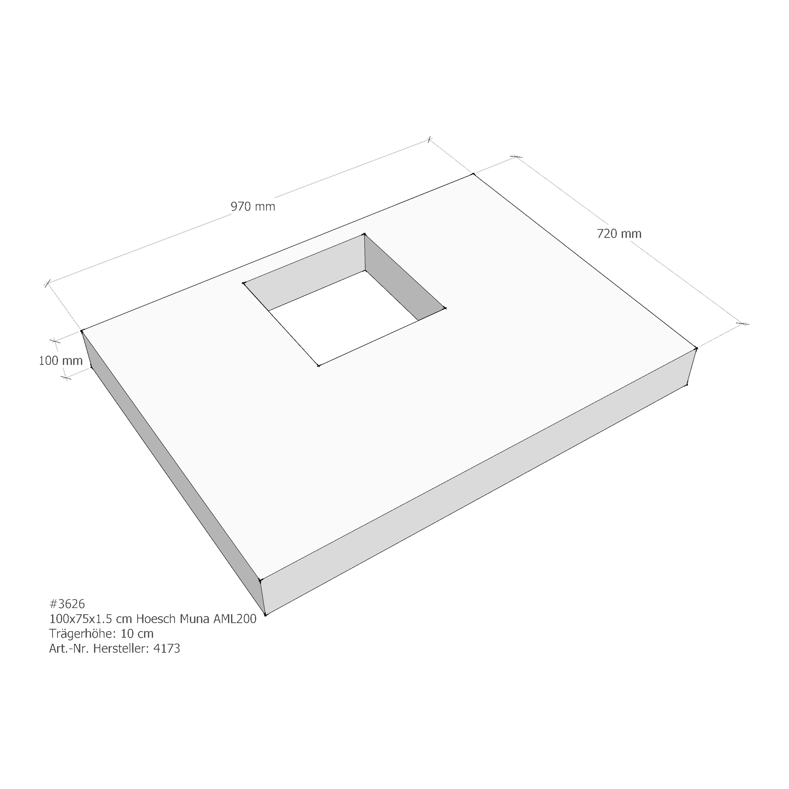 Duschwannenträger für Hoesch Muna 100 × 75 × 1,5 cm Breite: 75 cm / Länge: 100 cm Duschwannenträger für Hoesch Muna 100 × 75 × 1,5 cm Breite: 75 cm / Länge: 100 cm