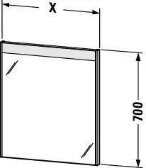 Duravit Spiegel „Brioso“ 62 × 70 cm