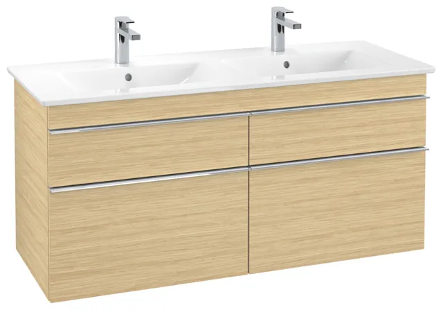 Villeroy & Boch Waschtischunterschrank „Venticello“ für Schrank-Doppelwaschtisch 1253 × 590 × 502 mm Nordic Oak, für links und rechts