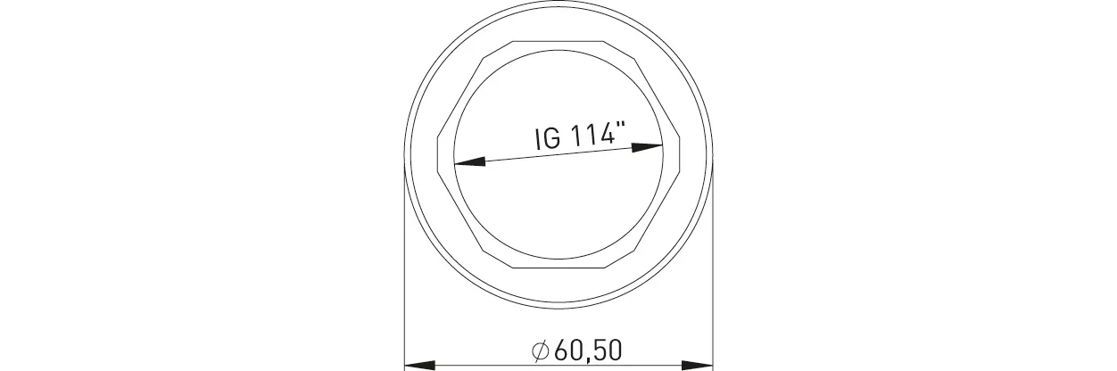 Überwurfmutter Messing verchromt 1 1/4″