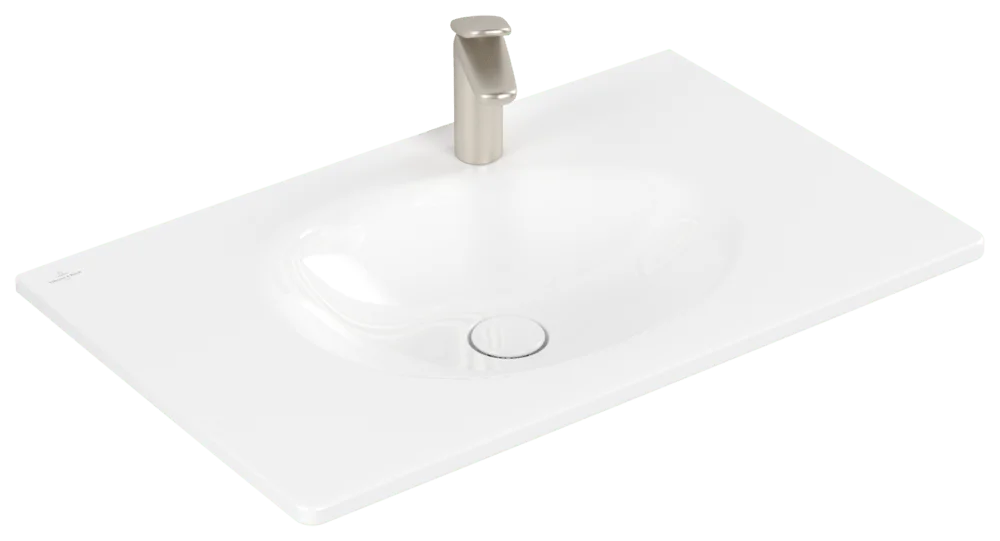 Villeroy & Boch Schrankwaschtisch Antao 4A7581, 800x500x150 mm, weiß Alpin CeramicPlus, glänzend, TitanCeram, 1-Loch Armatur