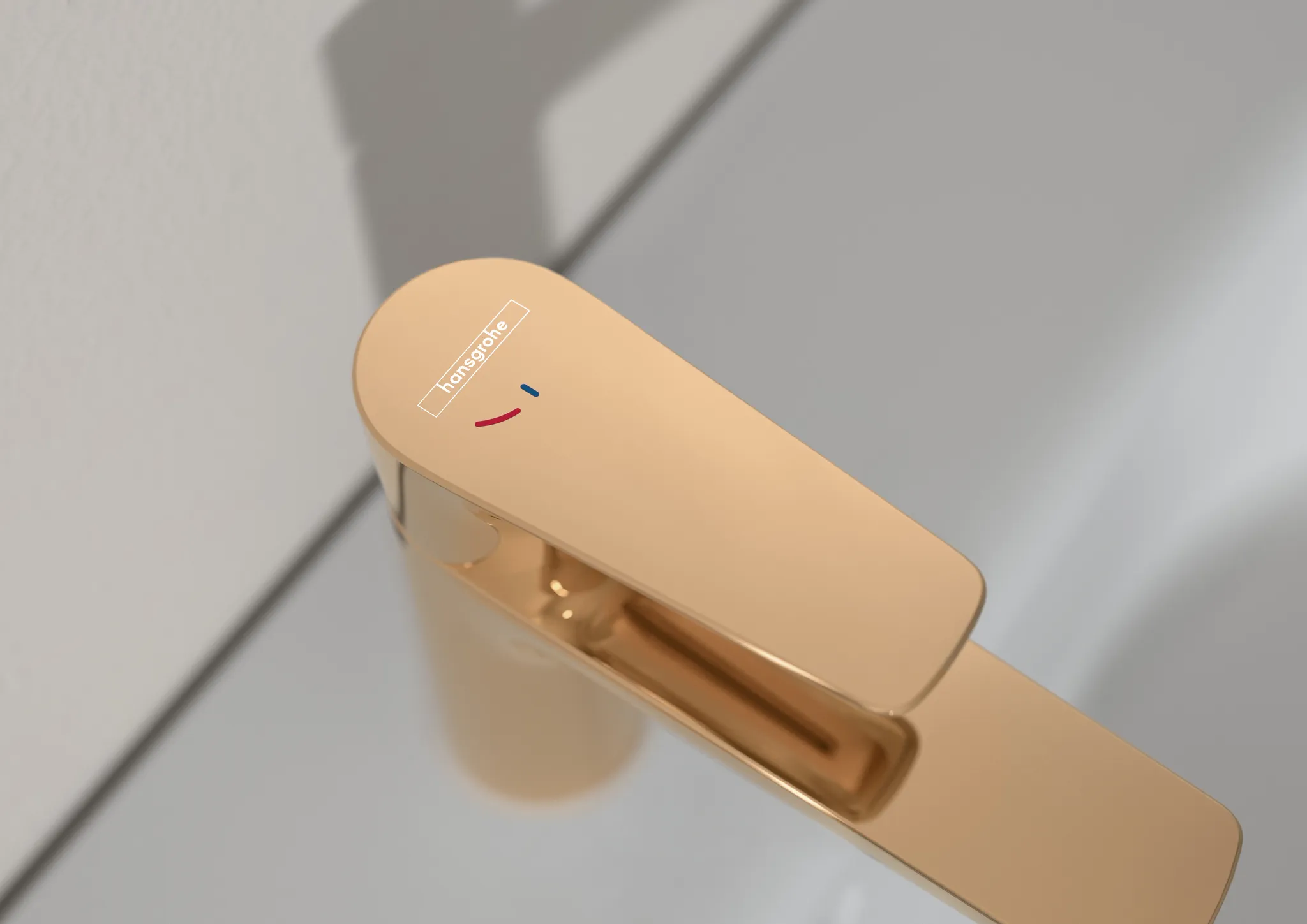 Hansgrohe Talis E Einhebel-Waschtischmischer 110 CoolStart Polished Gold Optic, Ausladung 112 mm, Auslaufhöhe 104 mm, Keramikmischsystem, max. Durchflussmenge 5 l/min