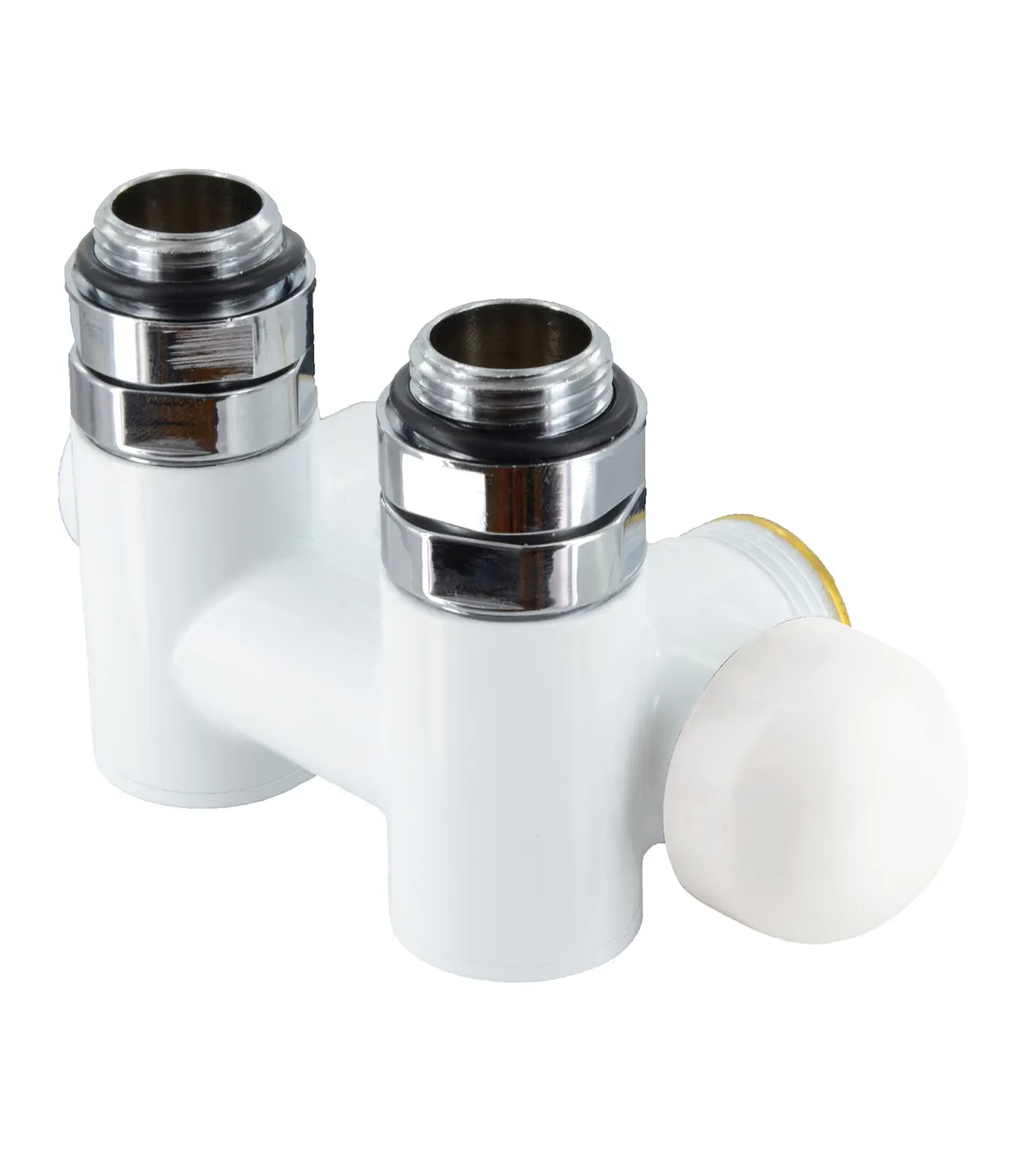 MEP-Ventil bivalent DN15x50 mm, Eck, Weiss 9016 MEP-Ventil bivalent DN15x50 mm, Eck, Weiss 9016