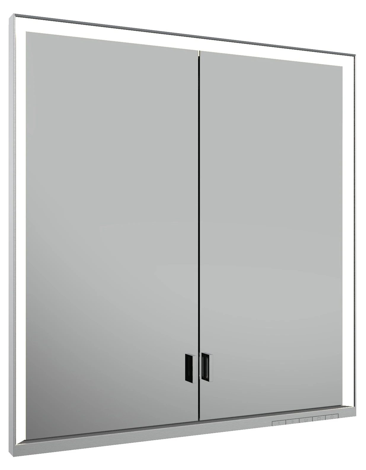 Royal Lumos 14317172301 Spiegelschrank Royal Lumos Wandeinbau, lange Türen 700 × 735 × 165 mm silber-eloxiert
