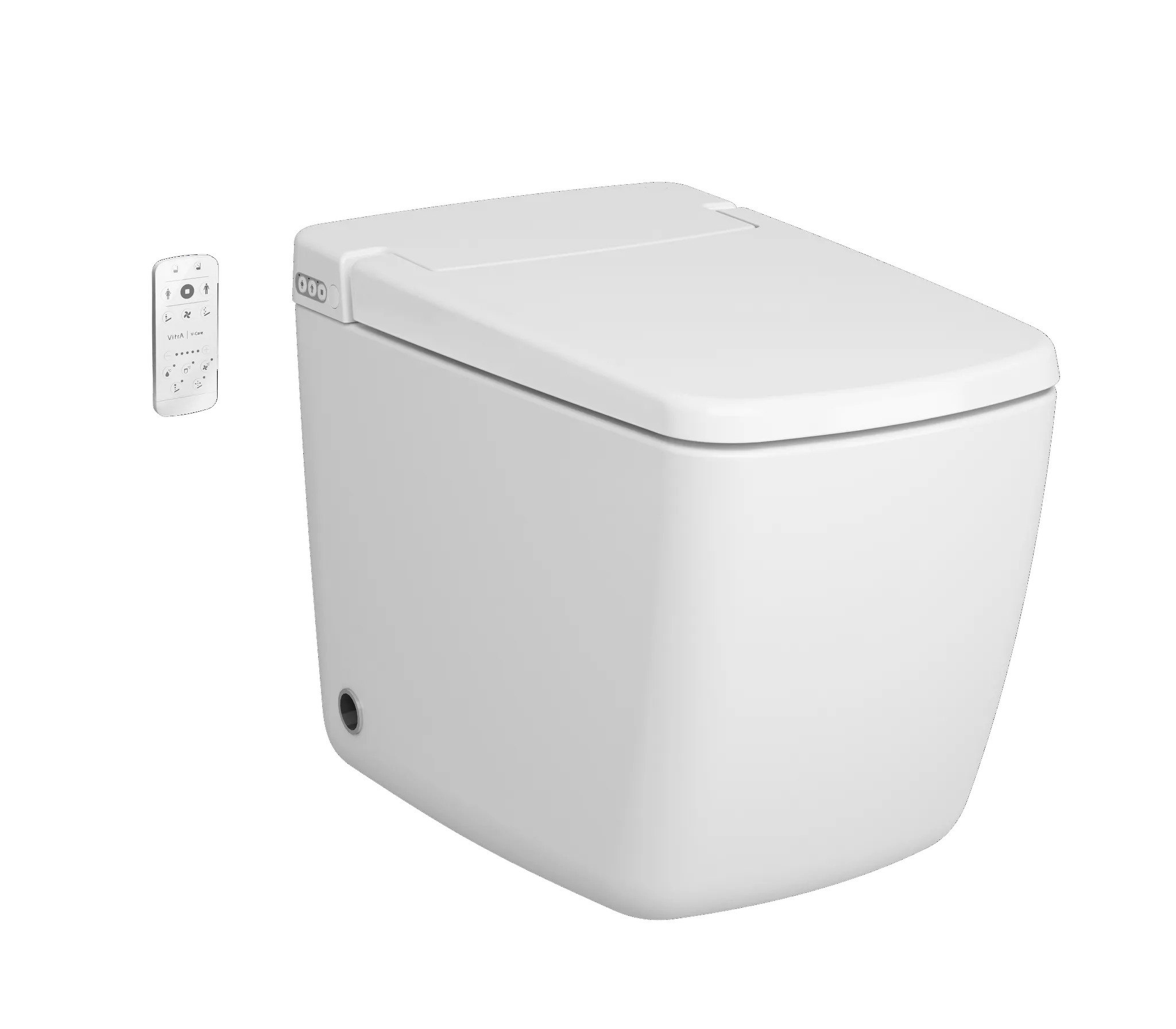 VitrA V-Care Prime Dusch-Stand-WC 39 x 62 cm Weiß Hochglanz