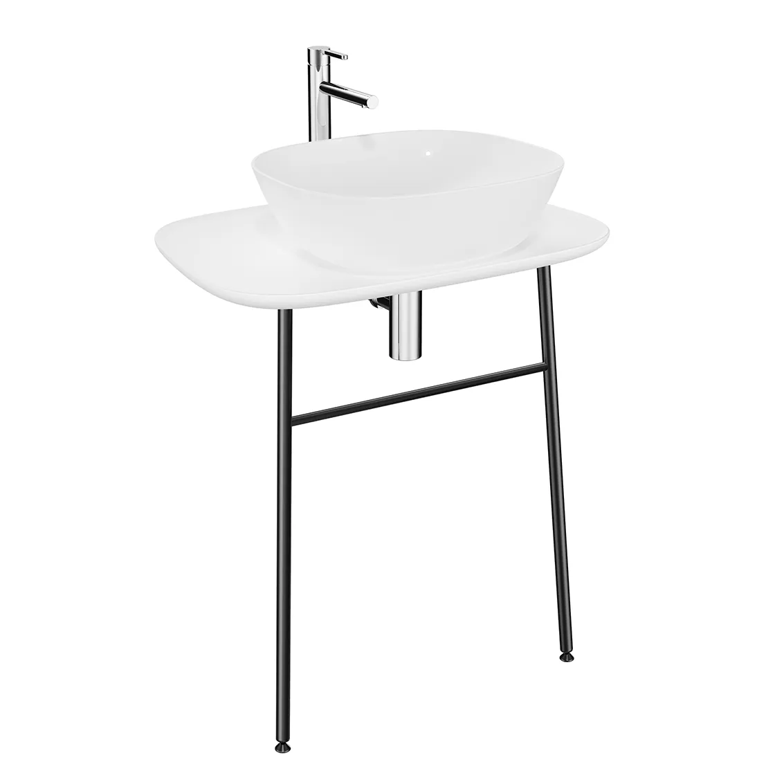 VitrA Plural Waschtischunterbau hoch wandgebunden 74 cm Edelweiß