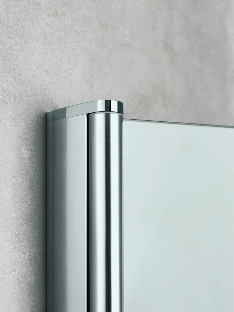 Kermi Pendel-Falttür links „Diga“ Glas SR Opaco, Profile Silber Hochglanz, Falttür BV: 1183 - 1208 mm WE: 1183 - 1208 mm H: 2000 mm
