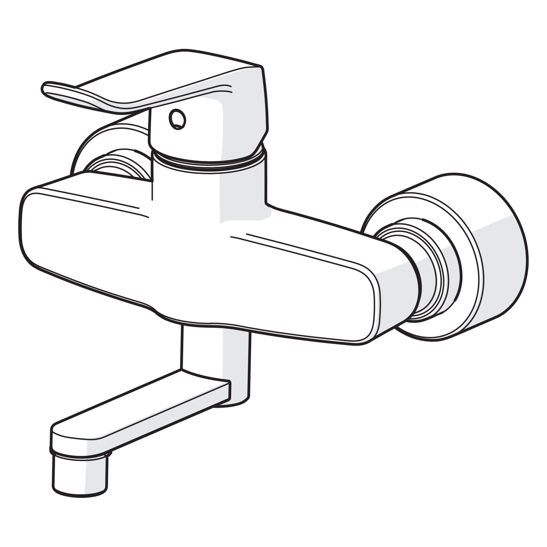 Einhand-Waschtischarmatur Bedienungshebel lang „Clinica“ Ausladung 177 mm in Chrom Einhand-Waschtischarmatur Bedienungshebel lang „Clinica“ Ausladung 177 mm in Chrom