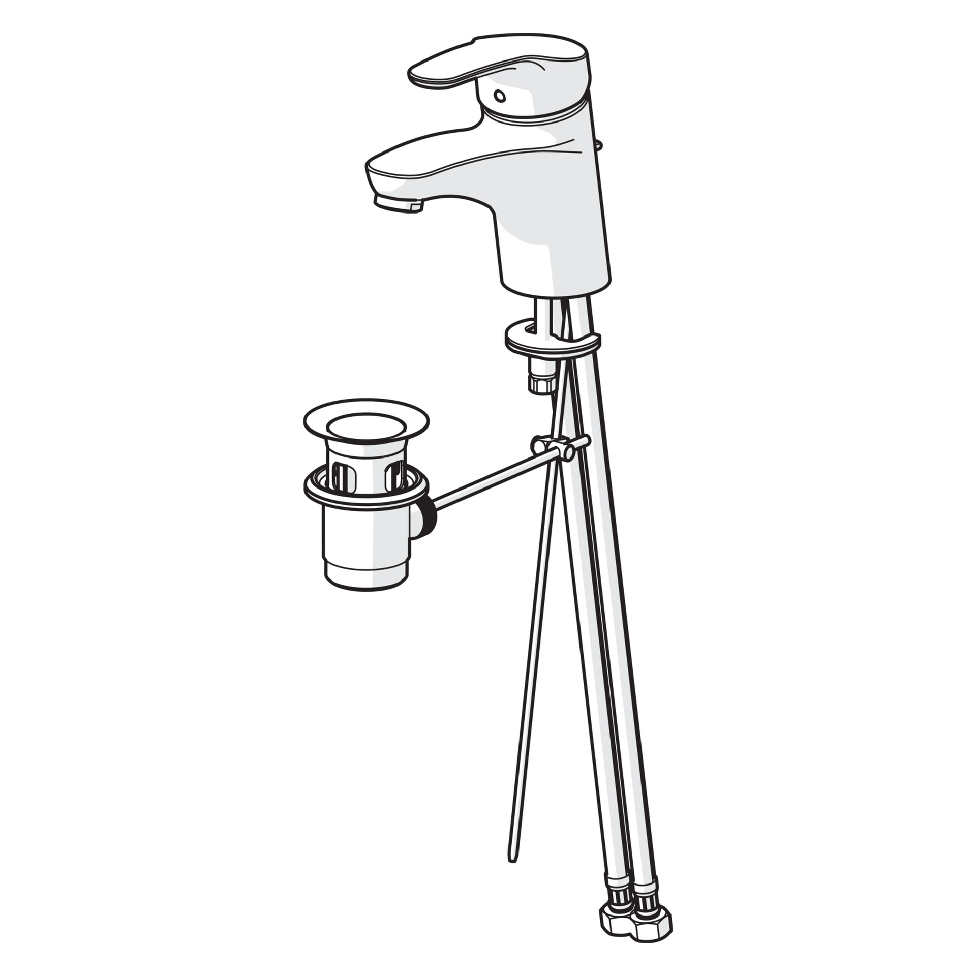 Einhand-Waschtischarmatur „Mix“ Ausladung 141 mm in Chrom Einhand-Waschtischarmatur „Mix“ Ausladung 141 mm in Chrom