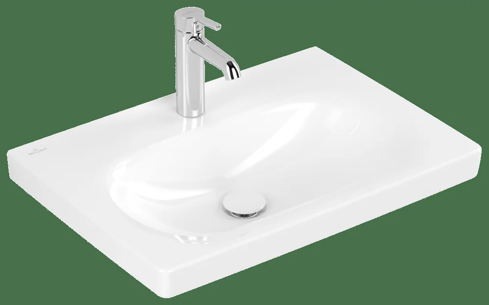 Villeroy & Boch Skyla Waschbecken 650x460mm Rechteck Weiß Alpin