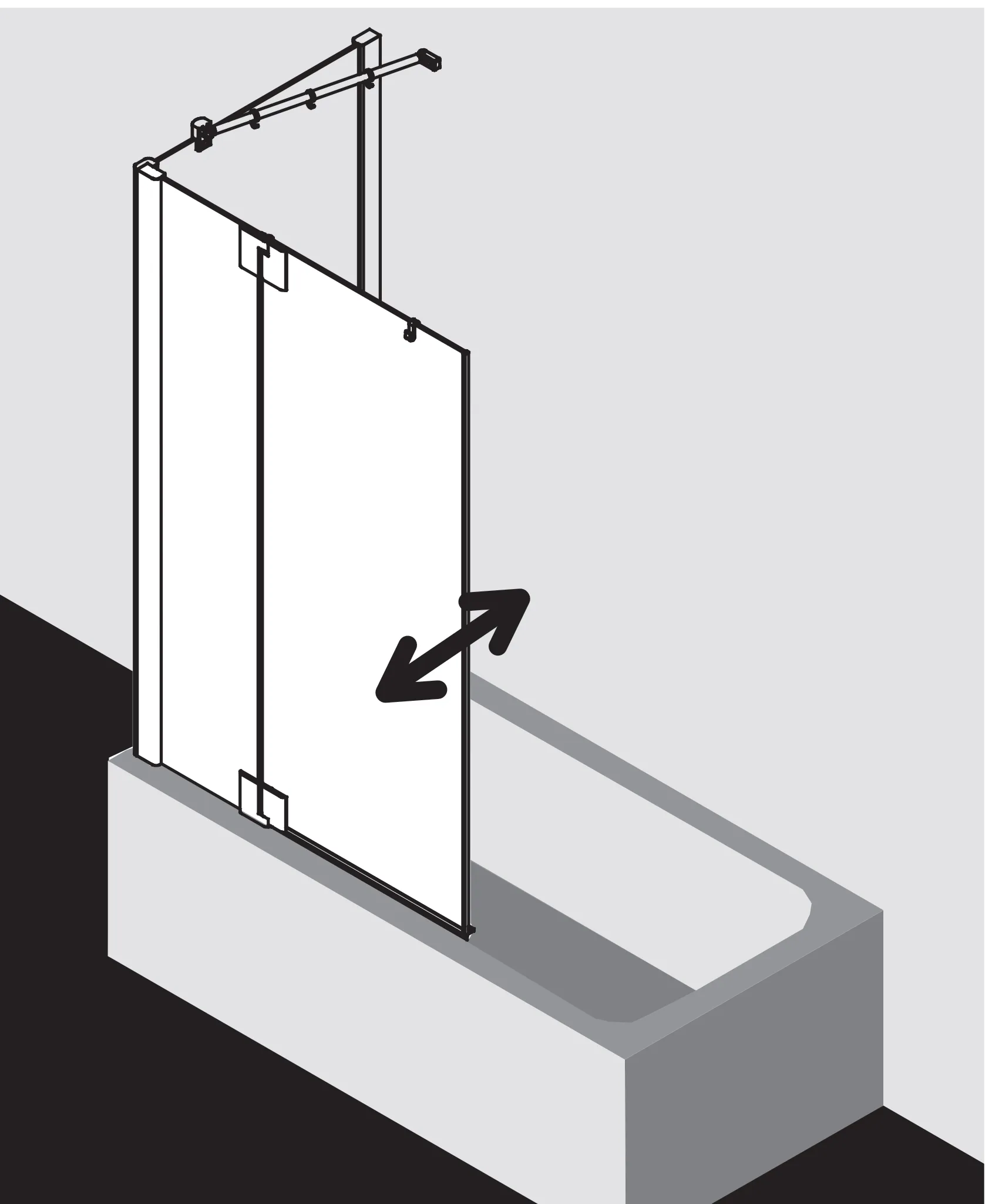 PASA XP PXDTR Pendelflügel mit Festfeld rechts, Höhe 1500 mm, Breitenverstellmaß 770-800 mm, Farbe Silber Mattglanz, Glas ESG Klar PASA XP PXDTR Pendelflügel mit Festfeld rechts, Höhe 1500 mm, Breitenverstellmaß 770-800 mm, Farbe Silber Mattglanz, Glas ESG Klar