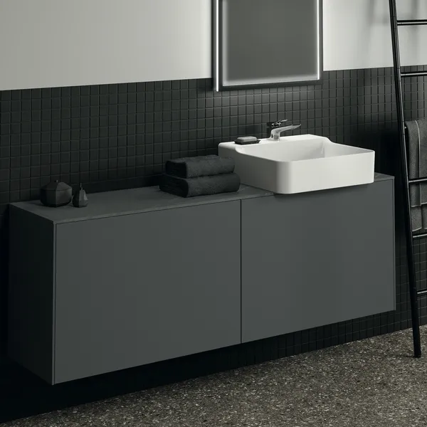 Ideal Standard Waschtischunterschrank „Conca“ 158,5 × 54 × 37,3 cm Anthrazit matt lackiert Ideal Standard Waschtischunterschrank „Conca“ 158,5 × 54 × 37,3 cm Anthrazit matt lackiert