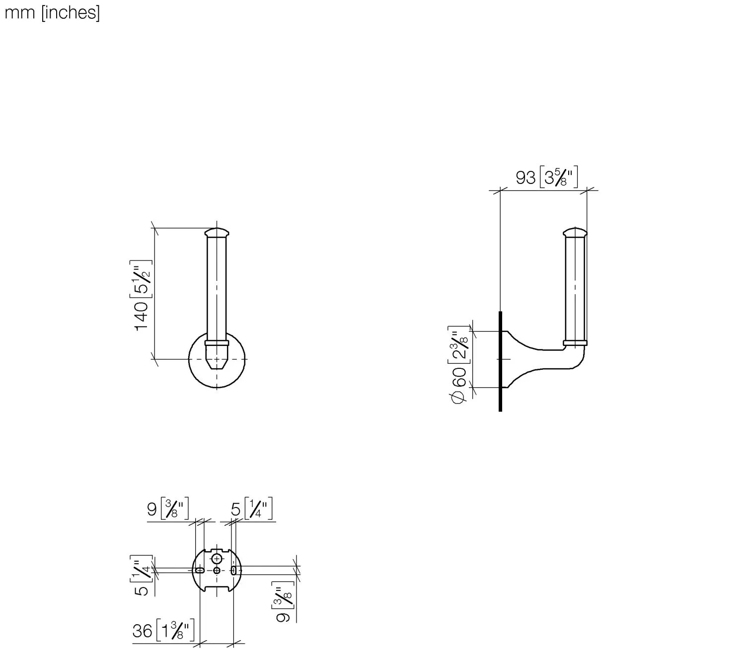 Dornbracht Madison Reserve-Papierrollenhalter Bronze gebürstet, Höhe 170 mm Dornbracht Madison Reserve-Papierrollenhalter Bronze gebürstet, Höhe 170 mm