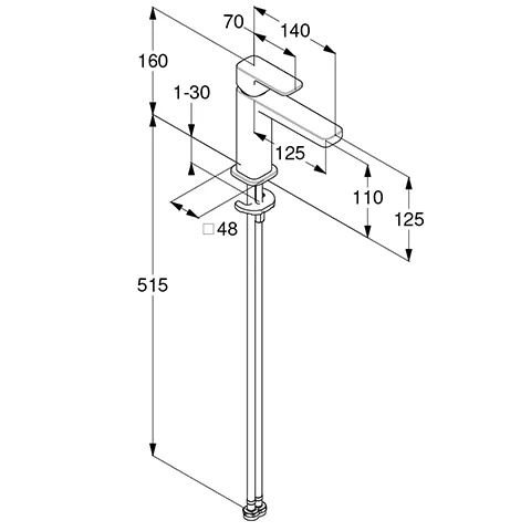 Kludi RENON Waschtisch-EHM 110 ohne Ablaufgarnitur Brushed Gold Kludi RENON Waschtisch-EHM 110 ohne Ablaufgarnitur Brushed Gold