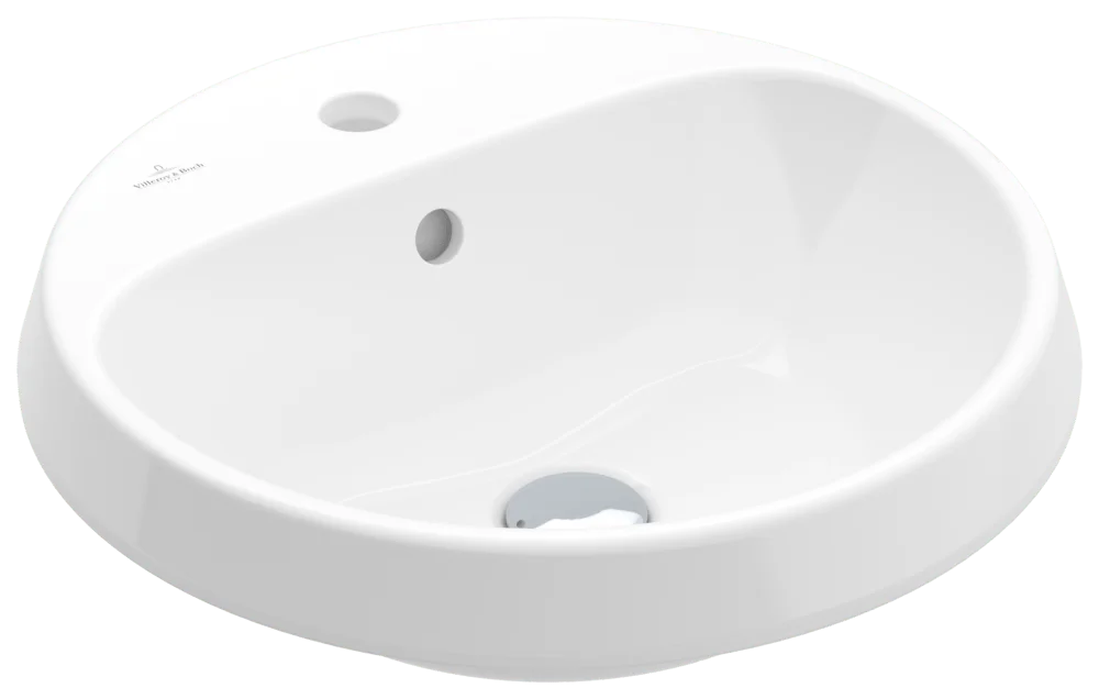 Villeroy & Boch Einbauwaschbecken Architectura, 450x450x170mm, weiß Alpin, rund mit Überlauf