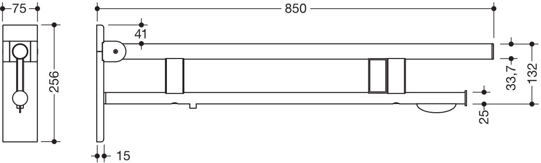 HEWI Stützklappgriff „System 900“