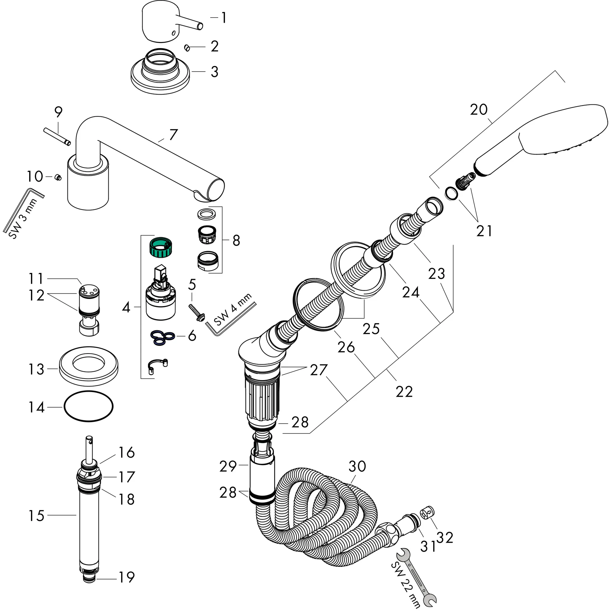 3-Loch Wannenmischer Talis S F-Set chrom Wannenrandmontage 3-Loch Wannenmischer Talis S F-Set chrom Wannenrandmontage