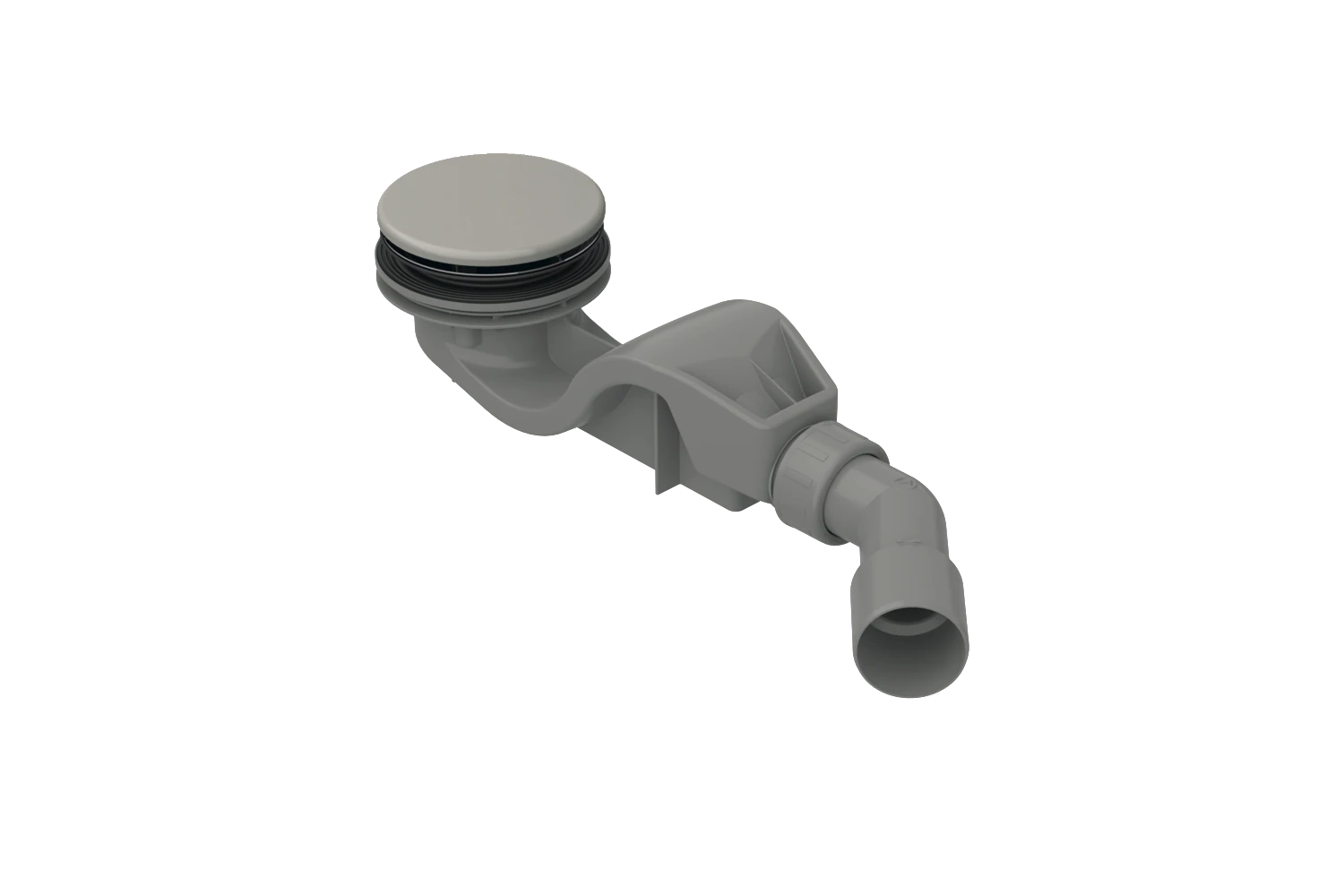 Bette Ablaufgarnitur BetteSolid 50 silver Antirutsch Pro - 415x120x68 mm, 0,6 l/s, Ab- und Überlauf für Duschwanne/Duschfläche Bette Ablaufgarnitur BetteSolid 50 silver Antirutsch Pro - 415x120x68 mm, 0,6 l/s, Ab- und Überlauf für Duschwanne/Duschfläche