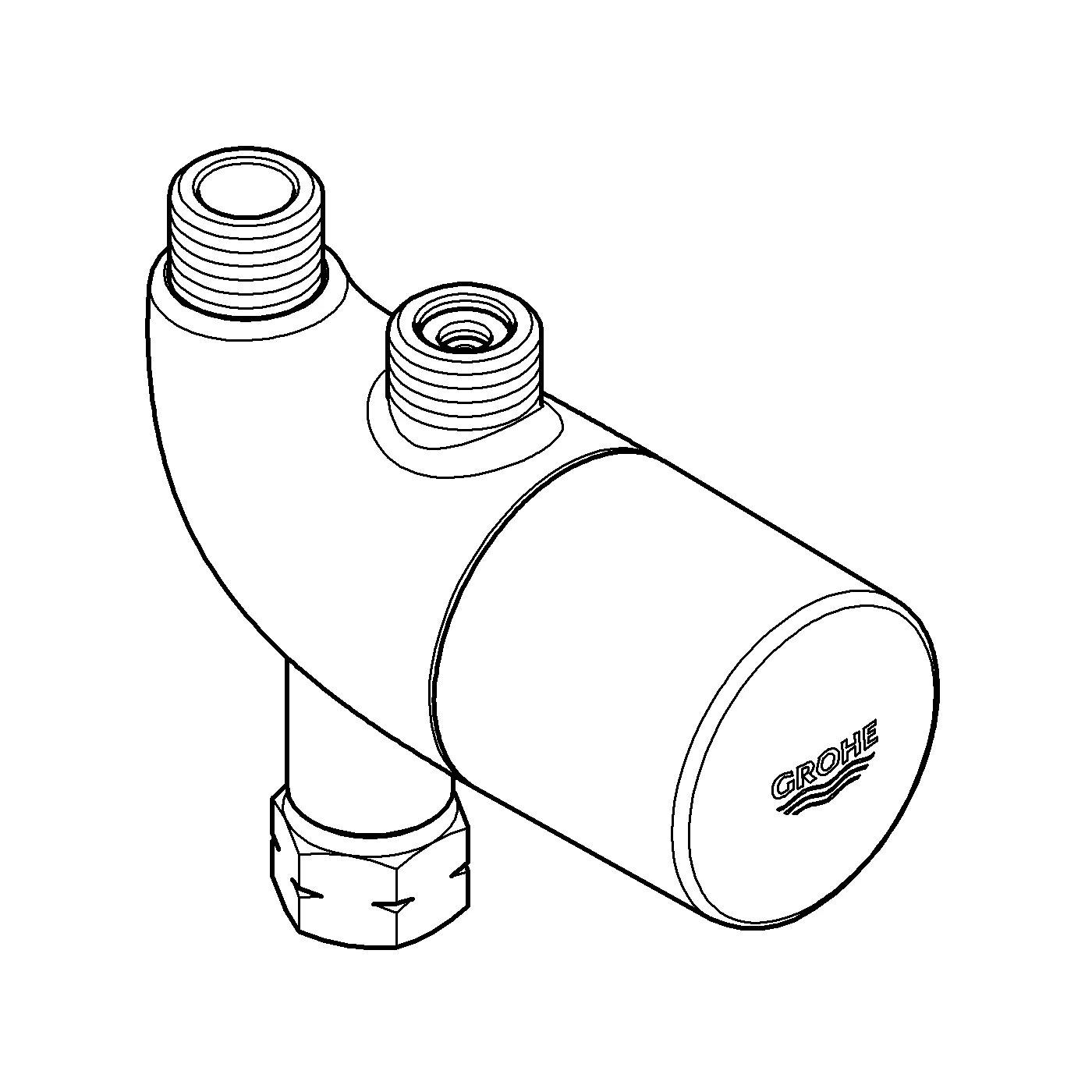 Thermischer Verbrühschutz/Untertischthermostat Grohtherm Micro 34487, chrom