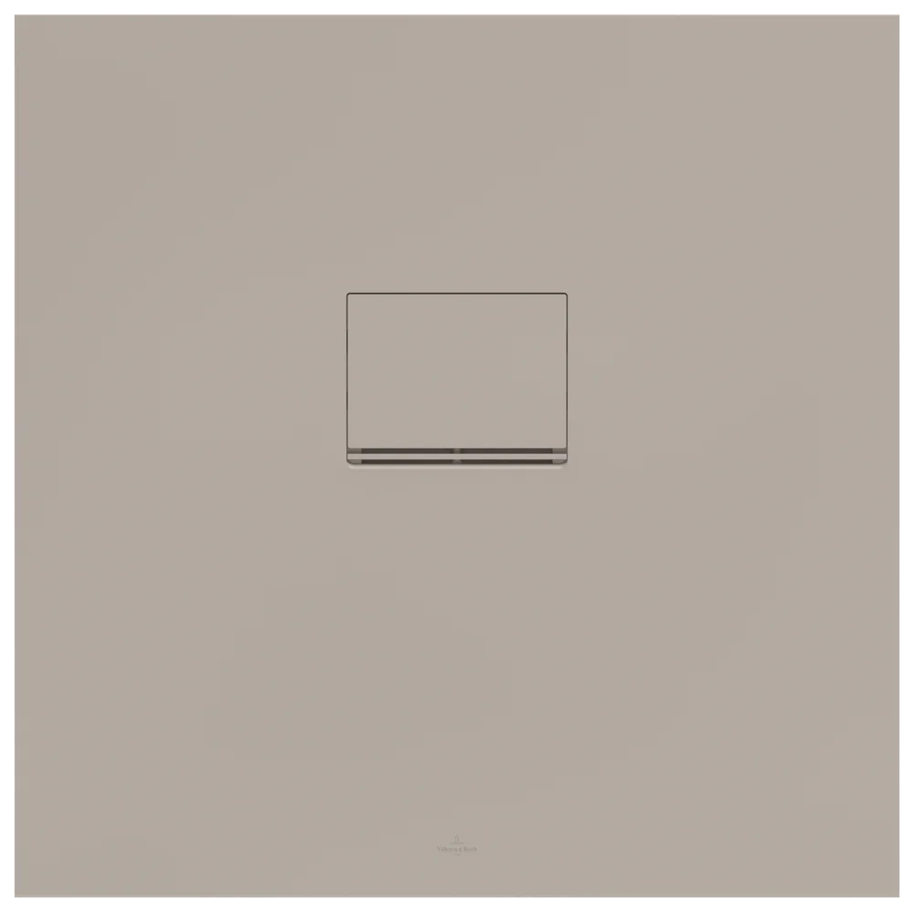 Villeroy & Boch Duschwanne Squaro Infinity, quadratisch, Almond, 800x800x40 mm, Quaryl, matt, mit Rutschhemmung Antirutschklasse C