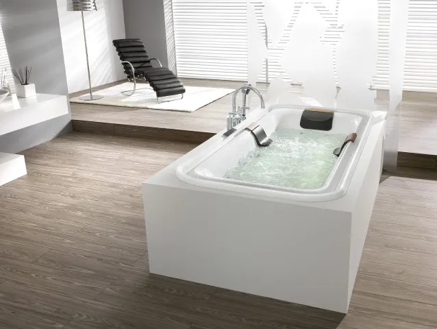 Hoesch Badewanne „Ergo+“ rechteck 207,5 × 107,5 cm in Weiß