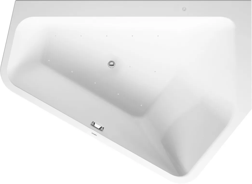 Duravit Whirlwanne „Paiova 5“ fünfeck 1770 × 1300 mm, rechts mit Air-System, in Weiß Duravit Whirlwanne „Paiova 5“ fünfeck 1770 × 1300 mm, rechts mit Air-System, in Weiß