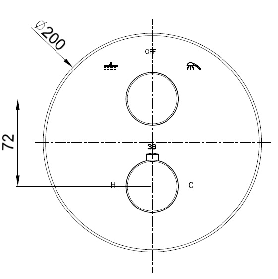 Fertigmontageset Thermostat-Batterie AqvaTherm zu Art. 092564750 C-Box - Thermoelement - Ab- und Umstellventil (2-Wege) - Abdeckrosette - Hülsen + Griffe - Sicherheitstaste - chrom