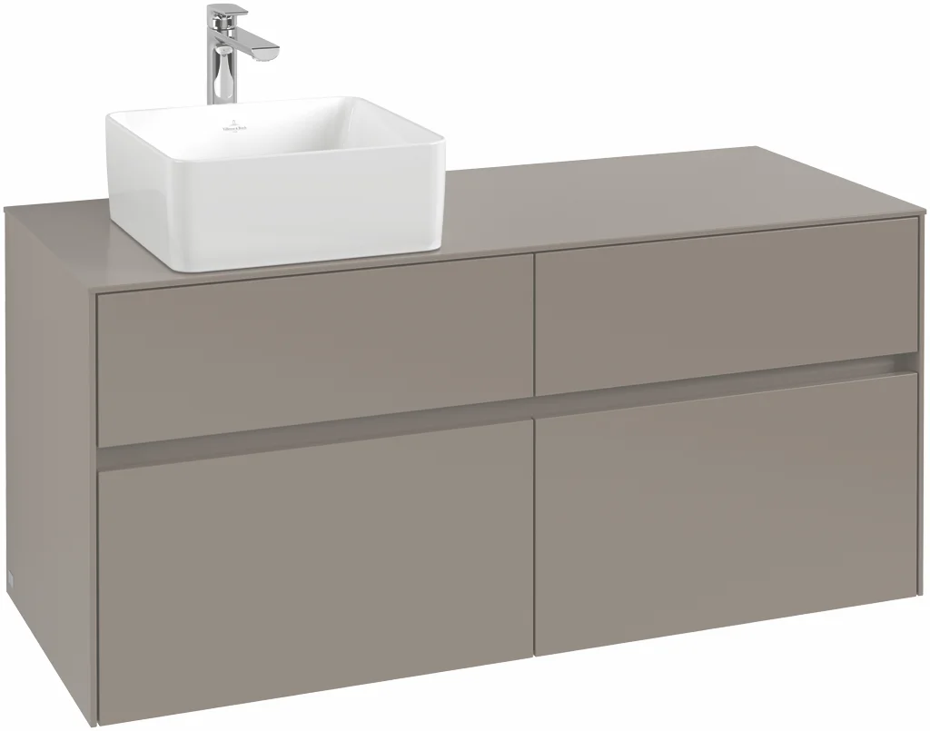 Villeroy & Boch Waschbeckenunterschrank Collaro Arizona Oak, 1200x548x500 mm, mit Beleuchtung und SoftClosing, Eckig