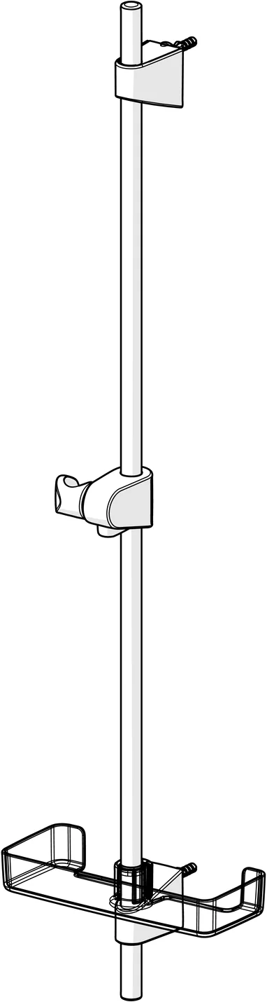 HansaBASICJET Duschstange Wandmontage Chrom