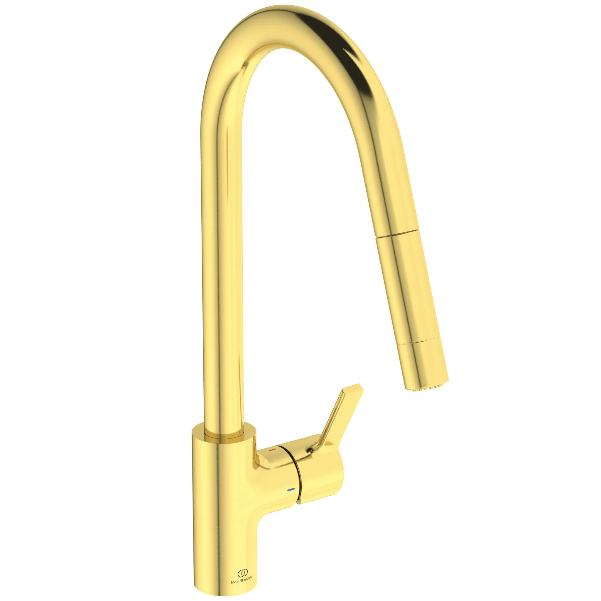 Ideal Standard Küchenarmatur Gusto Brushed Gold, Ausladung 241 mm, 2-Funktions-Brause, Einhebelbedienung Ideal Standard Küchenarmatur Gusto Brushed Gold, Ausladung 241 mm, 2-Funktions-Brause, Einhebelbedienung