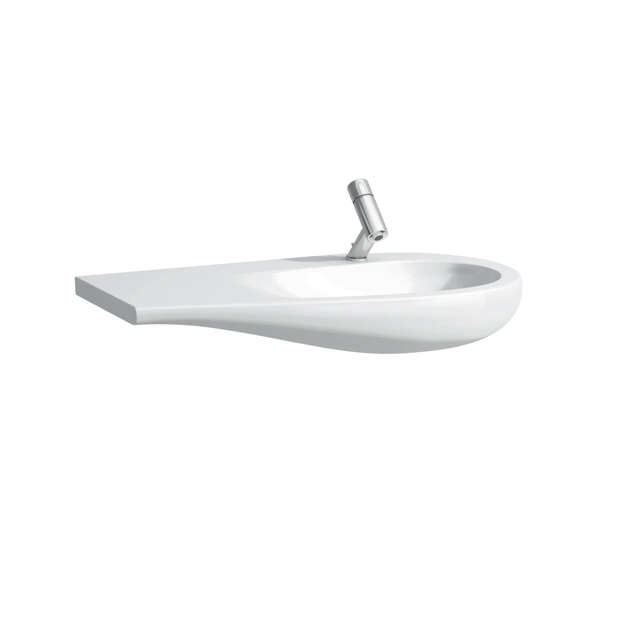 Waschbecken „Ilbagnoalessi“, Hahnlochposition mittig in Weiß Ablagefläche: links / Farbe: weiß / Größe: 50 × 90 cm / Hahnlochbohrung: mit 1×1 Hahnlochbohrung / Oberflächenveredelung: mit Laufen Clean Coat Waschbecken „Ilbagnoalessi“, Hahnlochposition mittig in Weiß Ablagefläche: links / Farbe: weiß / Größe: 50 × 90 cm / Hahnlochbohrung: mit 1×1 Hahnlochbohrung / Oberflächenveredelung: mit Laufen Clean Coat