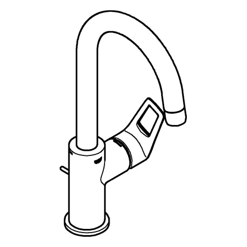 Einhand-Waschtischbatterie BauLoop 23763_1, L-Size, Einlochmontage, mit Temperaturbegrenzer, EcoJoy Mousseur 5,7 l/min, Zugstangen-Ablaufgarnitur aus Kunststoff 1 1/4″, chrom Einhand-Waschtischbatterie BauLoop 23763_1, L-Size, Einlochmontage, mit Temperaturbegrenzer, EcoJoy Mousseur 5,7 l/min, Zugstangen-Ablaufgarnitur aus Kunststoff 1 1/4″, chrom