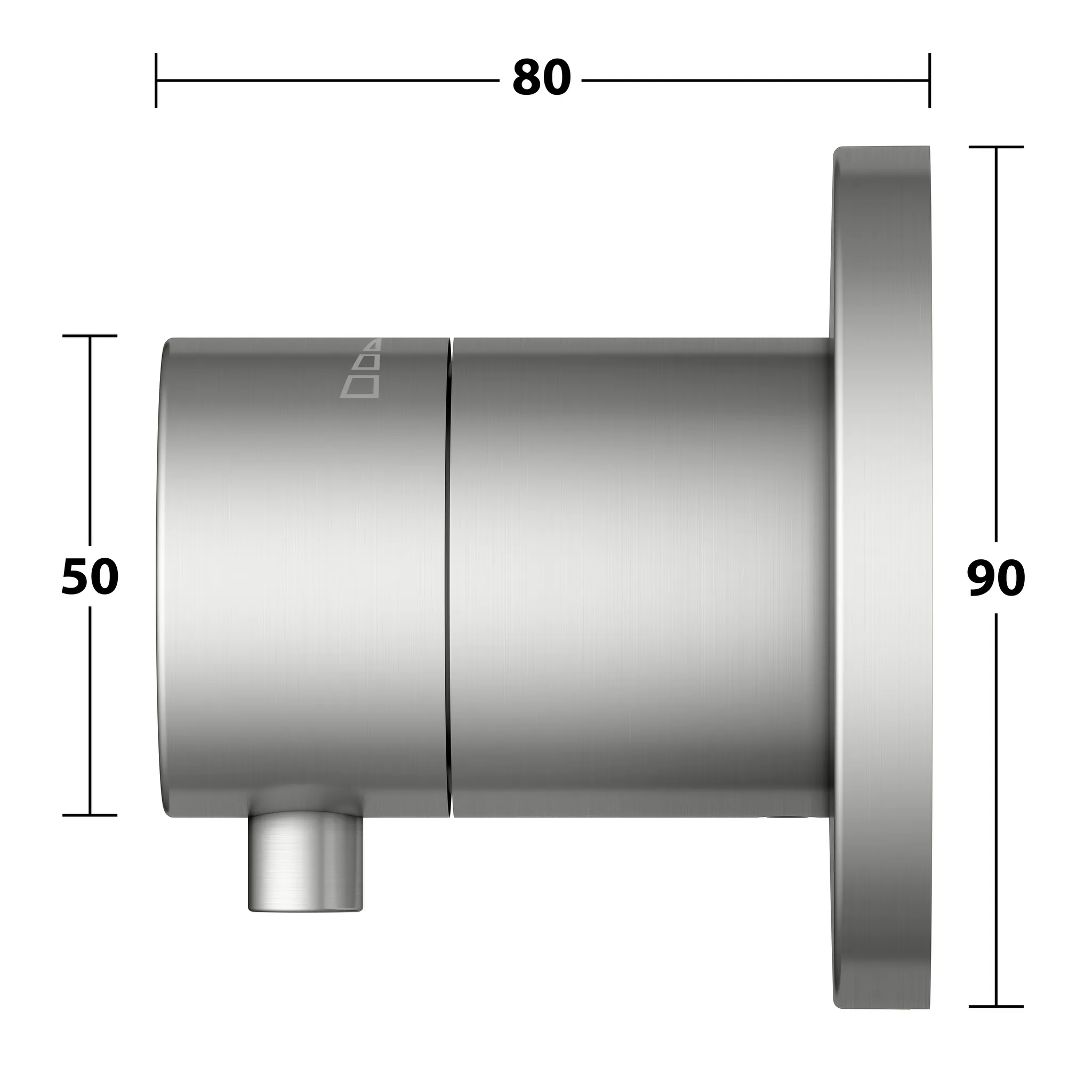 KEUCO IXMO Absperrventil Unterputz für 1 Verbraucher IXMO Comfort, rund Edelstahl-finish