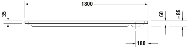Duravit rechteck Duschwanne „D-Code“ 180 × 90 cm 