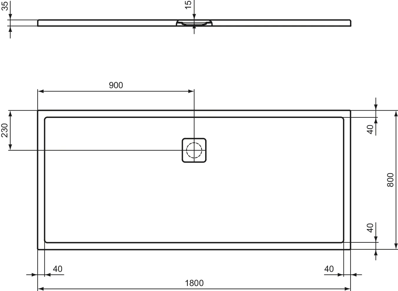 Ideal Standard Duschwanne „UltraFlatEvo“ Ideal Standard Duschwanne „UltraFlatEvo“
