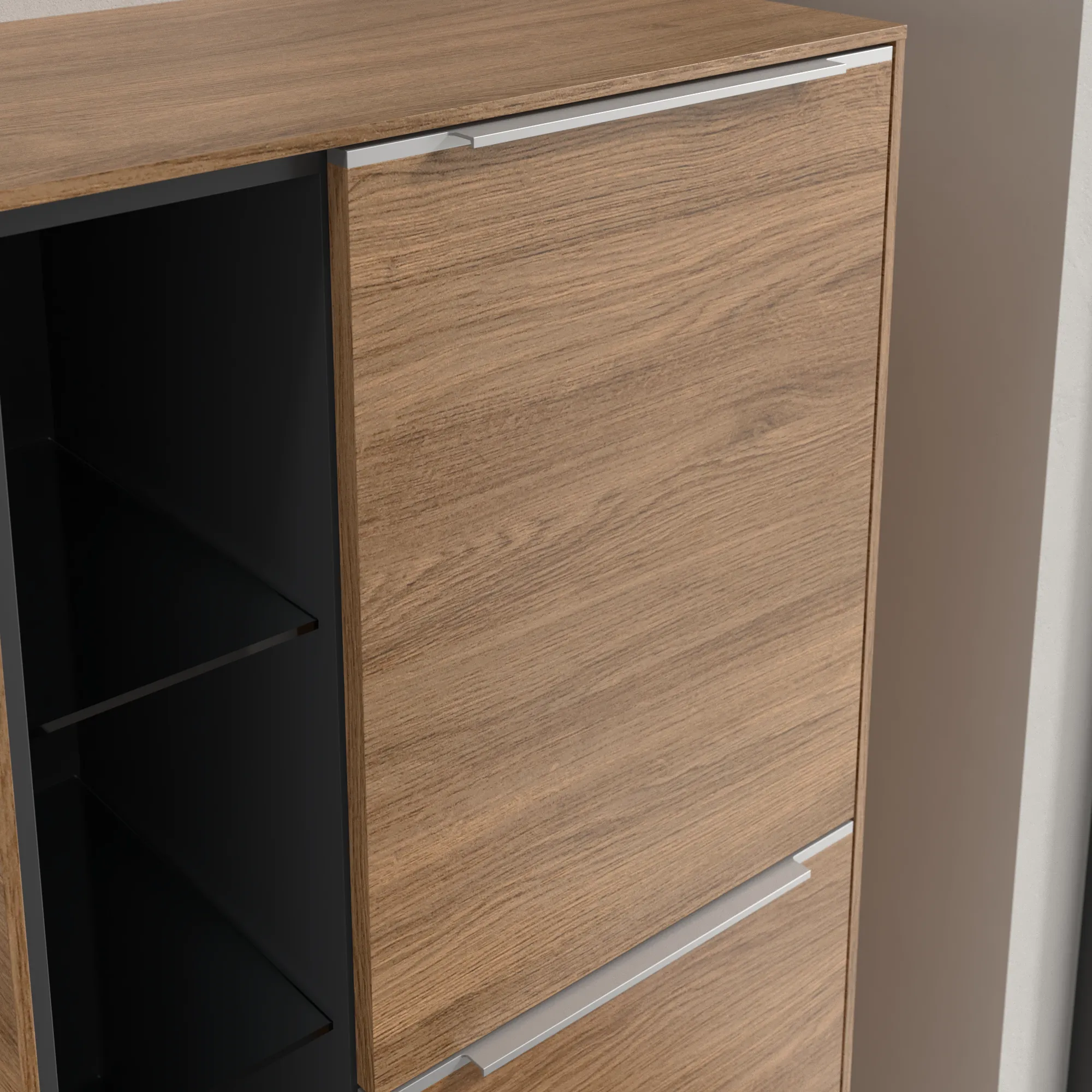 Villeroy & Boch Mittelschrank „Subway 3.0“ 57,4 × 120 × 36,2 × 36,2 cm 2 Türen, Anschlag (Scharnier) rechts, 2 Türen, Anschlag rechts