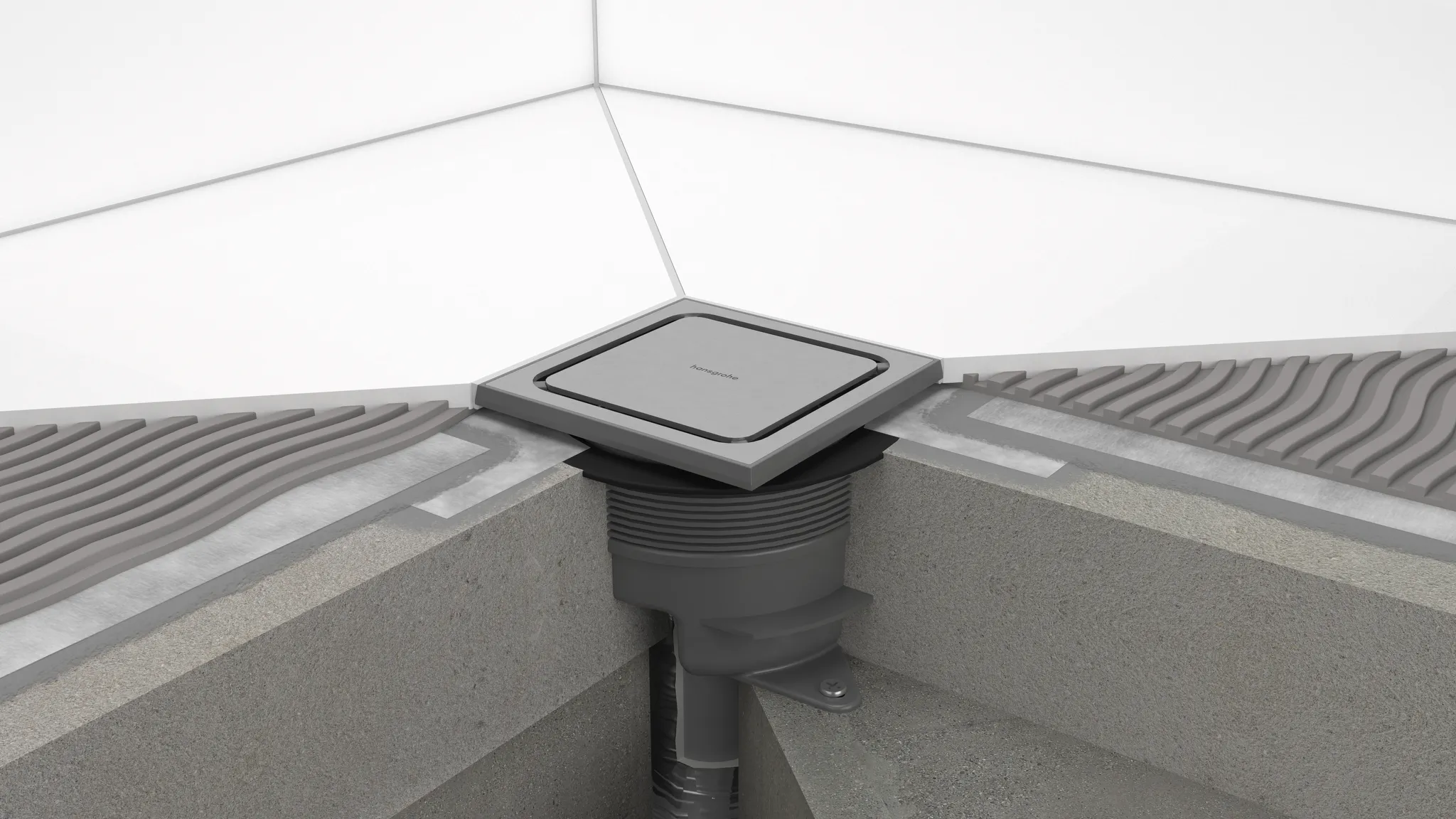 Hansgrohe Duschrinne „RainDrain Spot Plus“ in Edelstahl Hansgrohe Duschrinne „RainDrain Spot Plus“ in Edelstahl