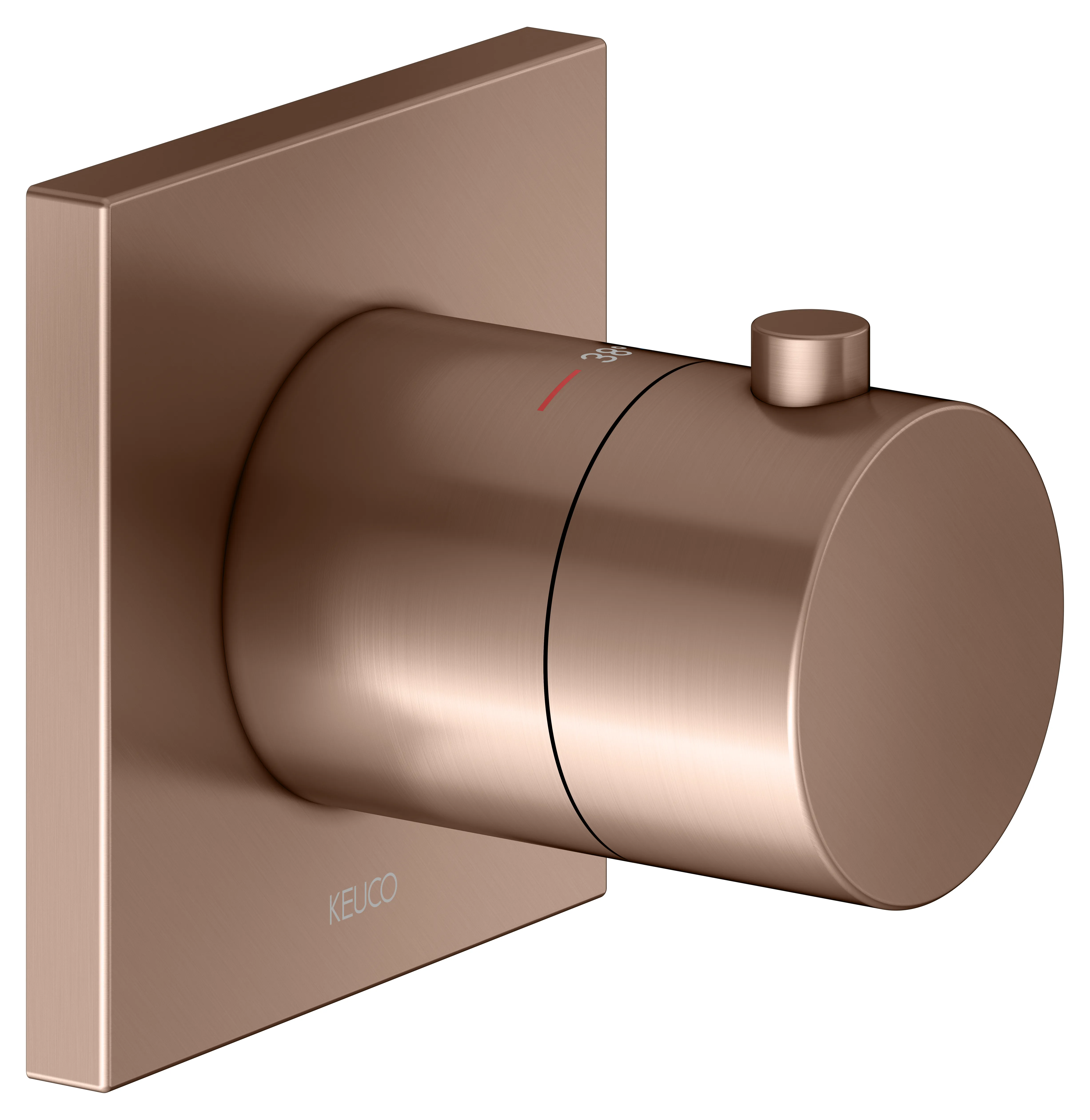 KEUCO IXMO Thermostatarmatur Unterputz eckig Rotgold gebürstet KEUCO IXMO Thermostatarmatur Unterputz eckig Rotgold gebürstet