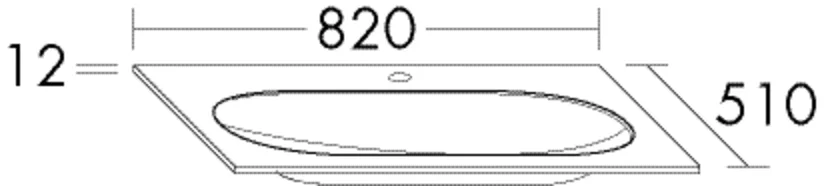 burgbad Waschbecken „Sys30“ 860 × 550 × 52 mm, Hahnlochposition mittig burgbad Waschbecken „Sys30“ 860 × 550 × 52 mm, Hahnlochposition mittig