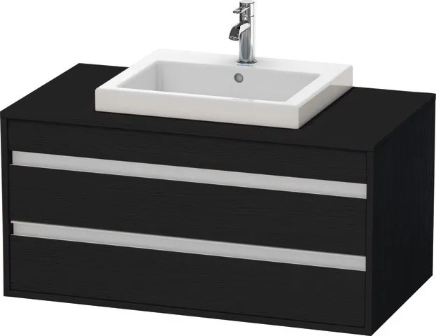 Duravit Waschtischunterschrank wandhängend „Ketho“ 100 × 49,6 × 55 cm in Eiche Schwarz Duravit Waschtischunterschrank wandhängend „Ketho“ 100 × 49,6 × 55 cm in Eiche Schwarz