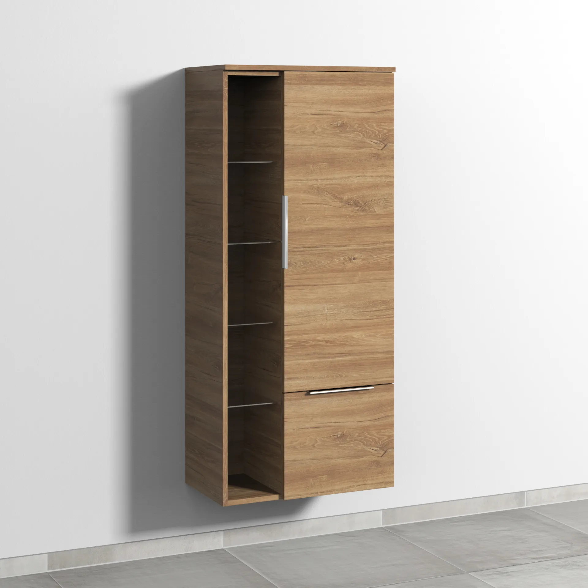 Sanipa Stauraumschrank „3way“ 600 × 1360 × 345 mm Anschlag rechts, in Eiche Kansas, Anschlag rechts