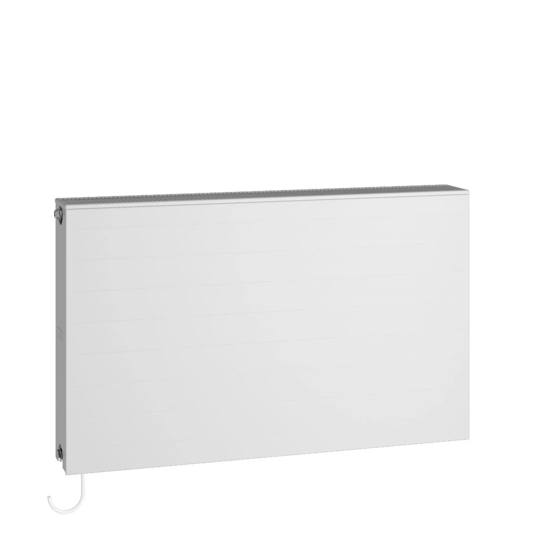 Flachheizkörper x-flair Line-K Austausch Typ 22, HxLxT: 559x1005x102 mm, Farbe: Weiß RAL 9016 seidenglanz, Nabenabstand: 500 mm, 10 bar, Abdeckung: mit, Wärmeleistung 45/35-20: 646 Watt, Bohrkonsole