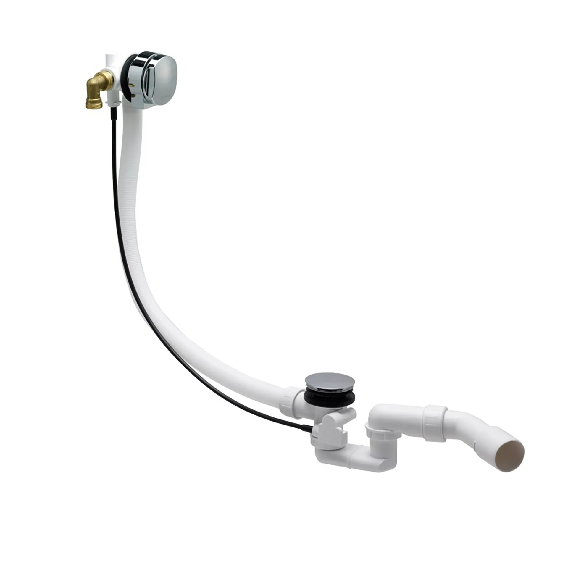 Ab- und Überlaufgarnitur mit Wannenzulauffunktion verchromt Ab- und Überlaufgarnitur mit Wannenzulauffunktion verchromt