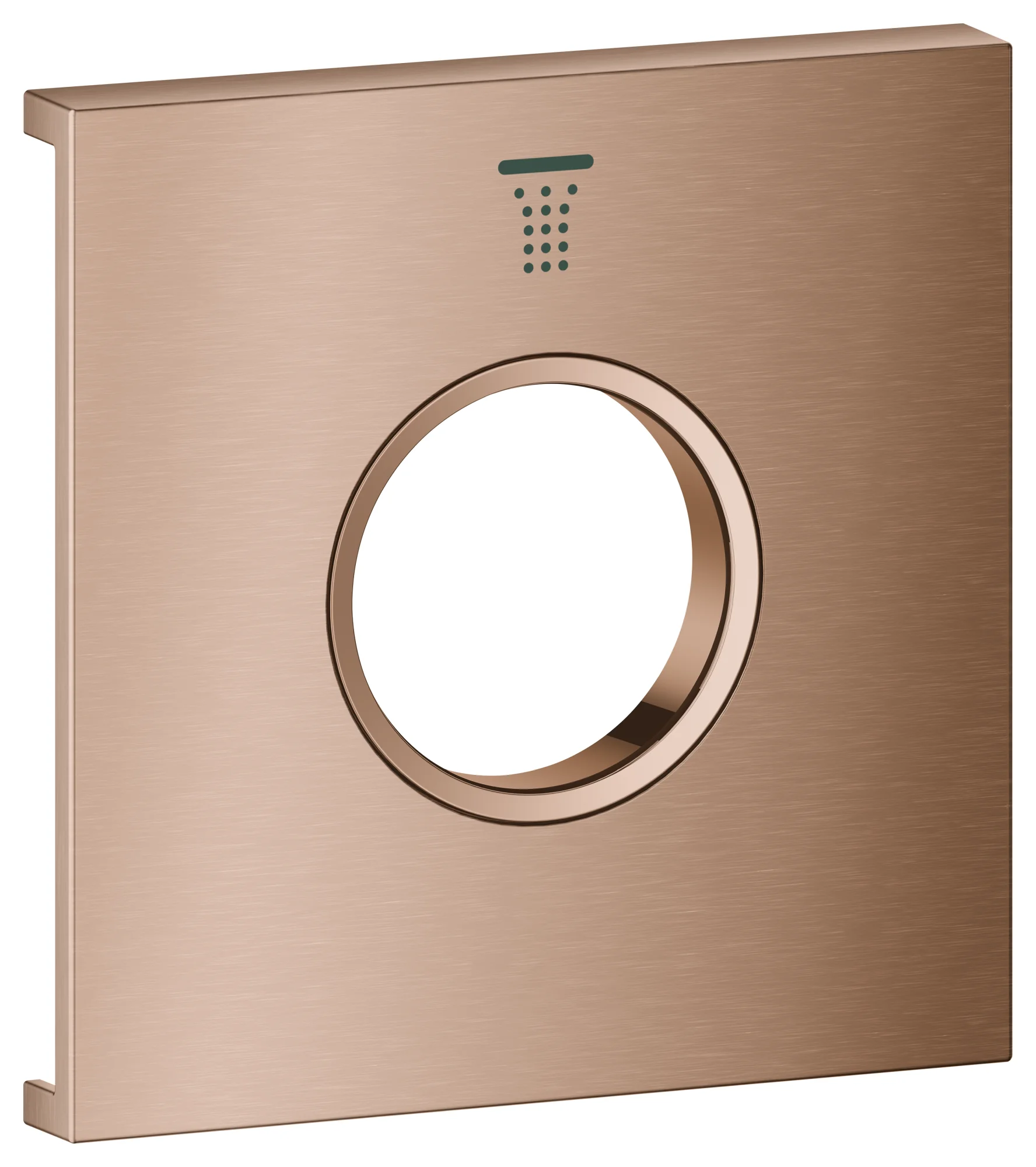 Metallplatte Grohtherm Aqua Tiles 107175, Symbol Kopfbrause 7, für Grohtherm Aqua Tiles Unterputz-Thermostate, chrom