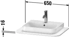 Duravit Konsole „Happy D.2 Plus“, mittig in Weiß Hochglanz Duravit Konsole „Happy D.2 Plus“, mittig in Weiß Hochglanz