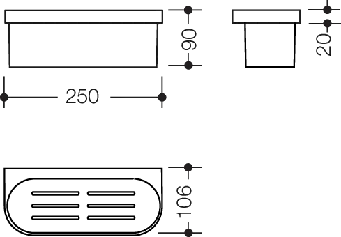 Duschkorb, Halter Metall, pulverbeschichtet, Duschkorb Polyamid, matt, Breite 250 mm, Höhe 90 mm, Tiefe 106 mm, Wandmontage, in Farbe AS (Weiß tiefmatt - Weiß matt) Duschkorb, Halter Metall, pulverbeschichtet, Duschkorb Polyamid, matt, Breite 250 mm, Höhe 90 mm, Tiefe 106 mm, Wandmontage, in Farbe AS (Weiß tiefmatt - Weiß matt)